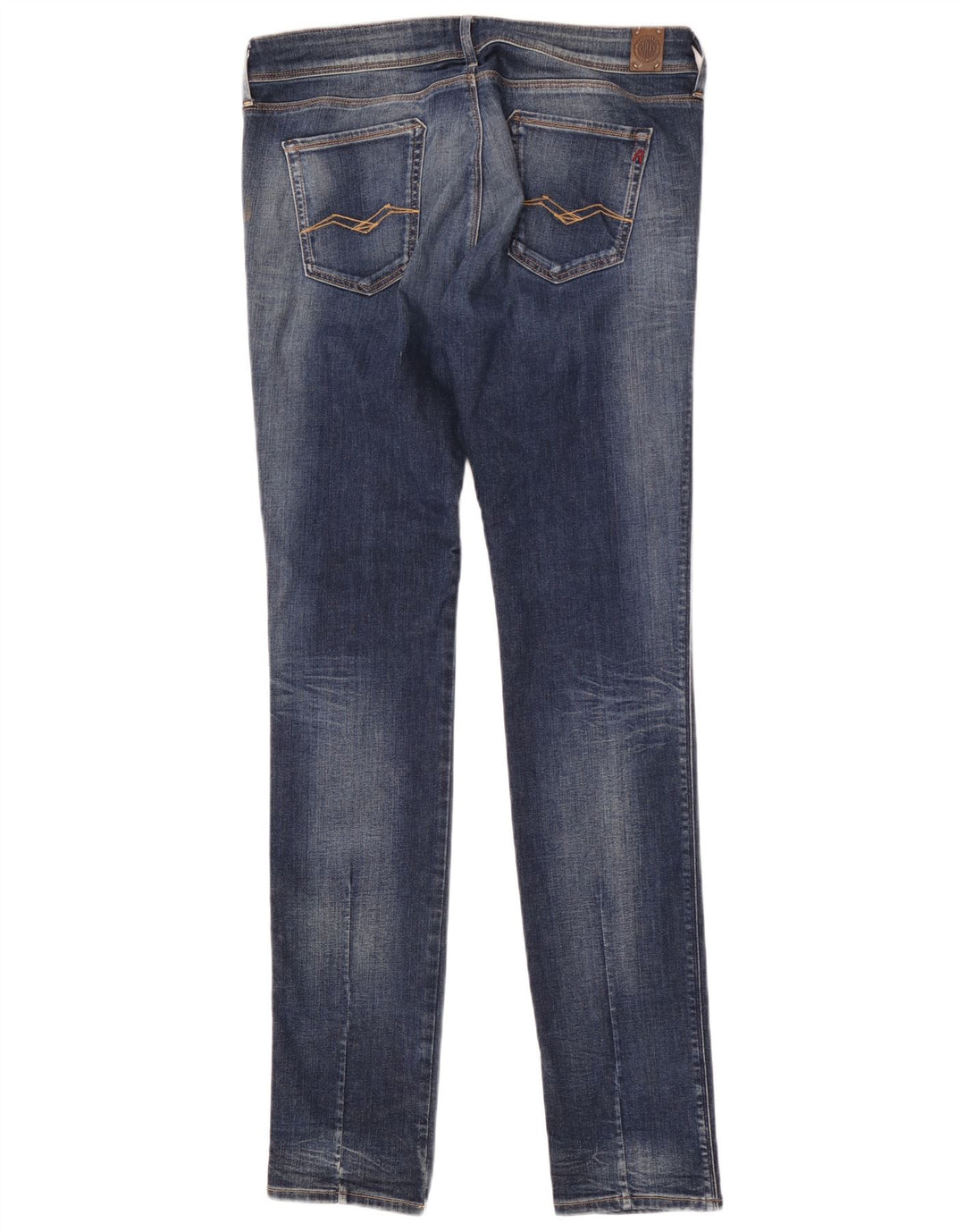 Replay Womens Slim Jeans W33 L34 Blue Cotton