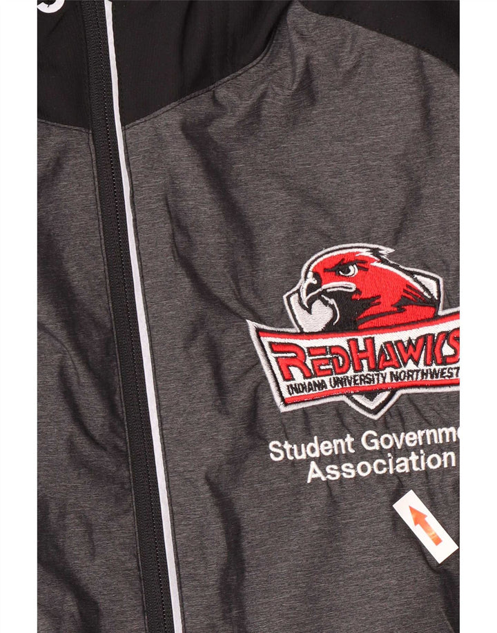 Adidas Mens Redhawk Graphic Rain Jacket UK 38 Medium Grey Colourblock