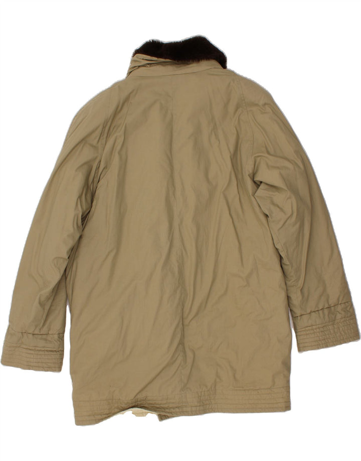 VINTAGE Womens Double Breasted Coat EU 48 2XL Beige Cotton Vintage Vintage and Second-Hand Vintage from Messina Hembry 