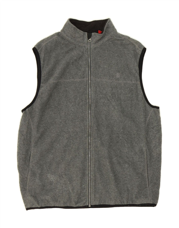 IZOD Mens Fleece Gilet UK 40 Large Grey Polyester Vintage Izod and Second-Hand Izod from Messina Hembry 