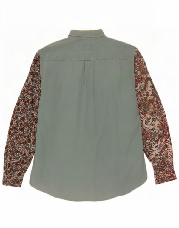 Verte Vallee Camisa de pana para hombre Mediana Multicolor Floral