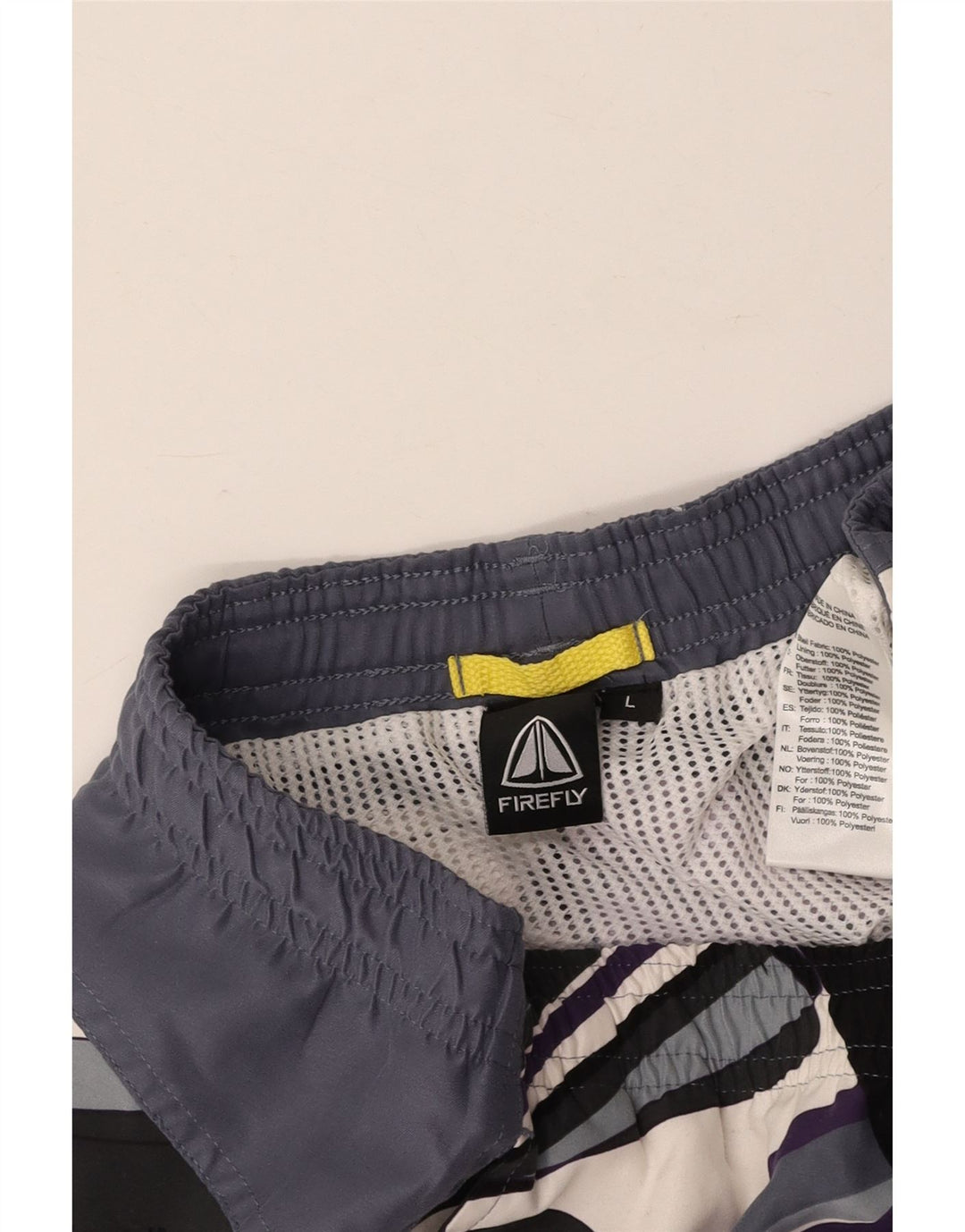 FIREFLY Mens Swimming Shorts Large  Multicoloured Geometric Polyester