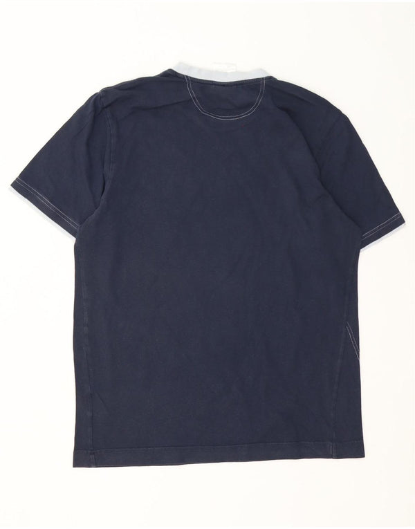 Adidas Mens Graphic T-Shirt Top Medium Navy Blue Cotton