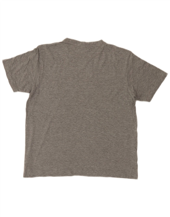 Ellesse Herre Grafisk T-Shirt Top Medium Grå Bomuld