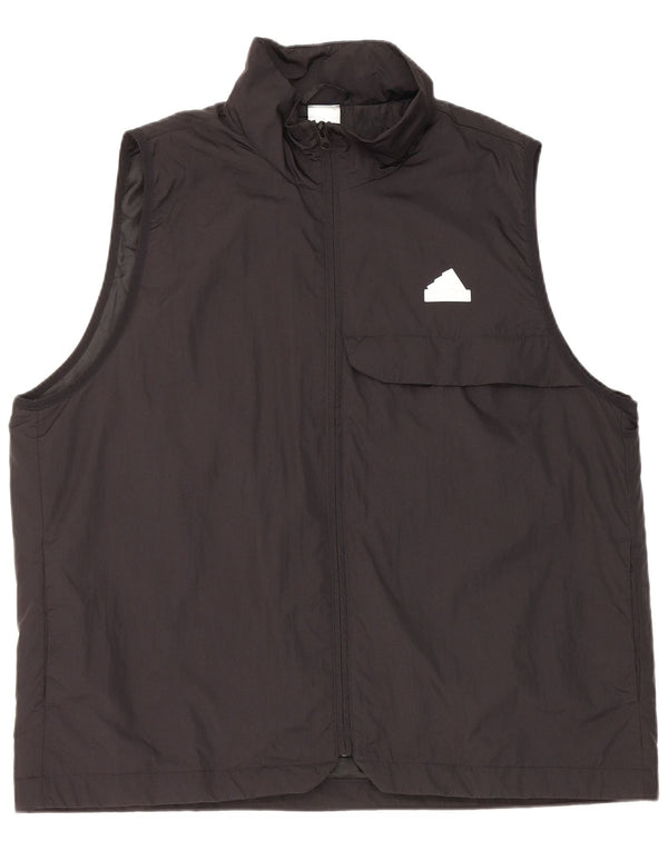 Adidas Mens Utility Gilet UK 40 nagy fekete nylon