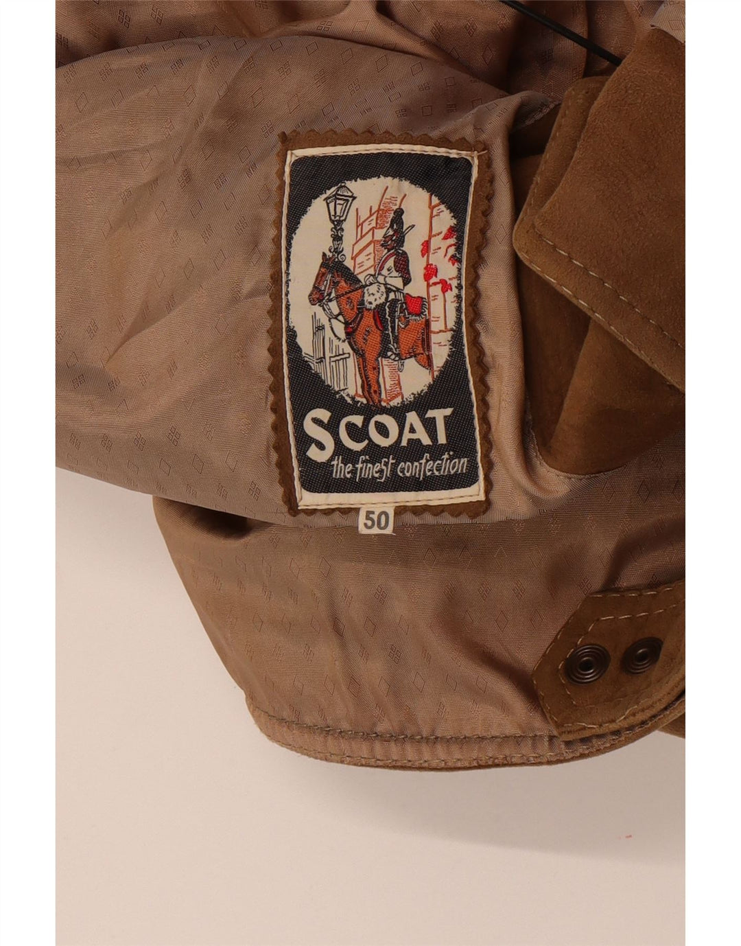 Vintage Mens Suede Jacket IT 50 Large Brown