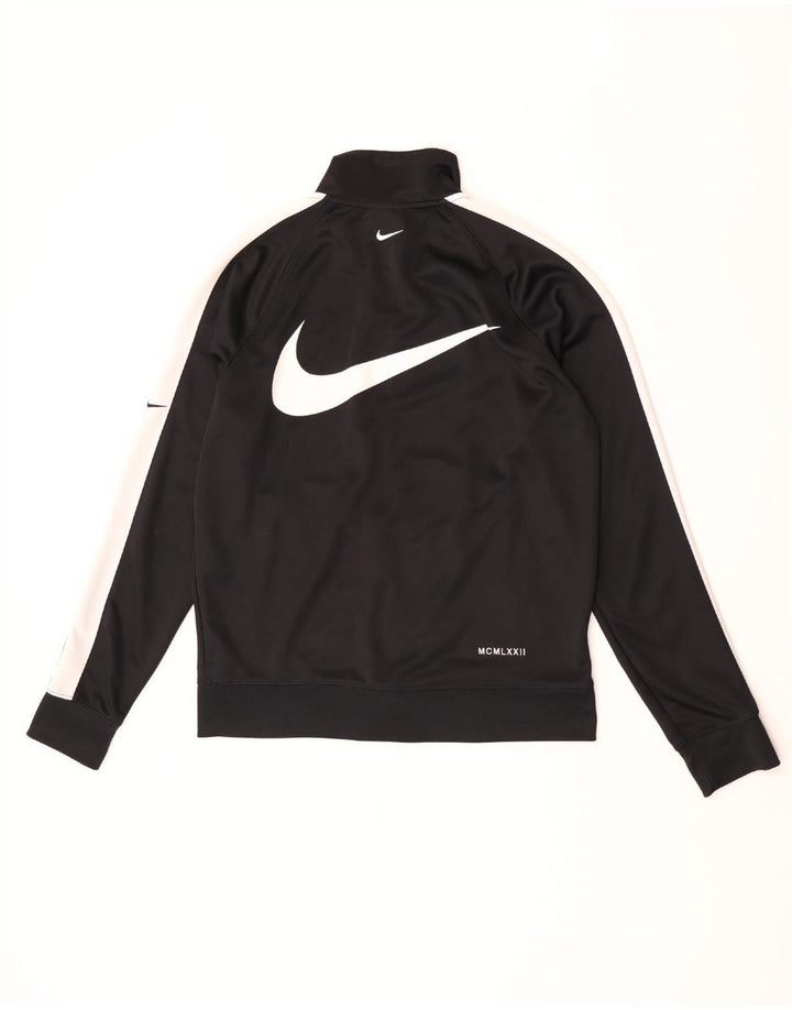 Nike Mens Swoosh Graphic Tracksuit Top Jacket Medium Black Colourblock