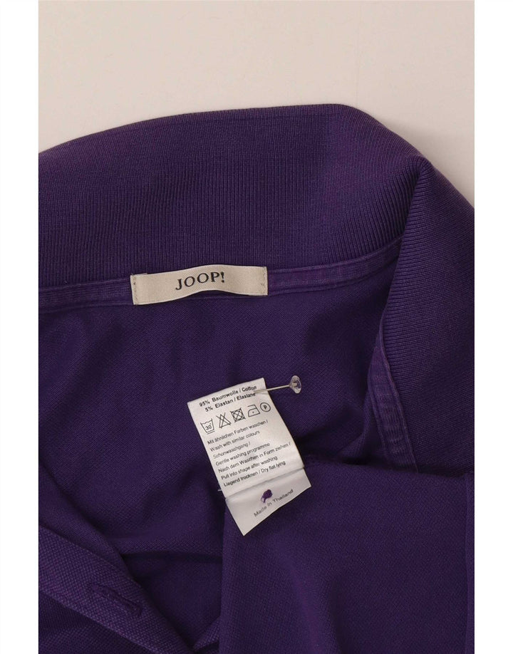 Joop Womens Polo Shirt IT 44 Medium Purple Cotton