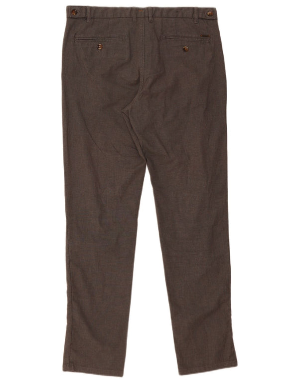 Pantaloni da Abito Slim da Uomo ZARA EU 42 Large W32 L31 Cotone Grigio