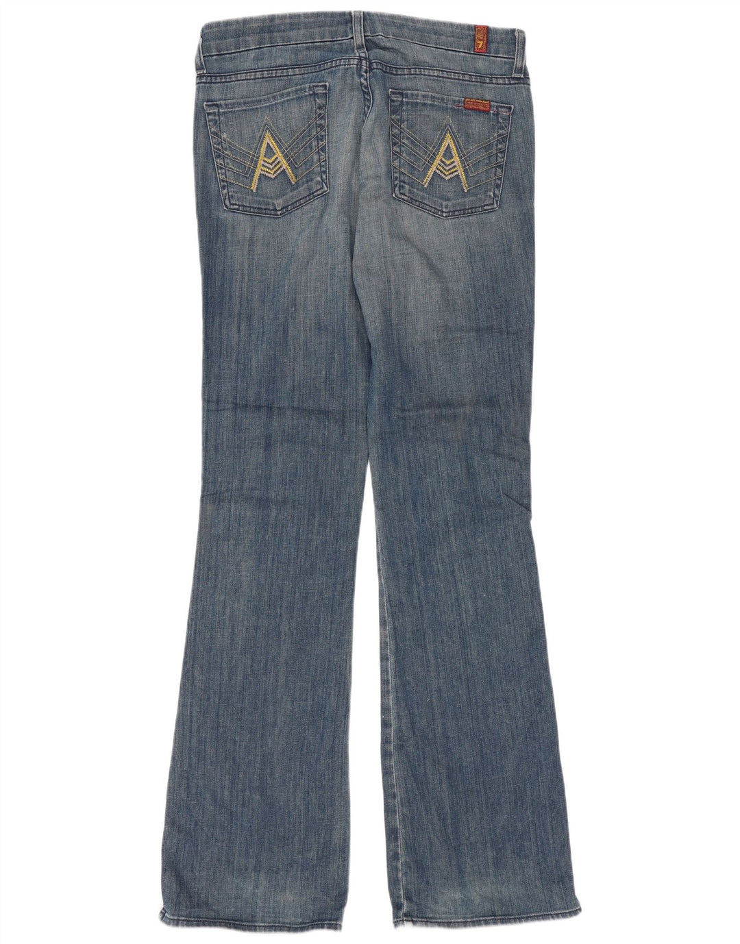 7 For All Mankind Womens Flared Jeans W32 L34 Blue Cotton