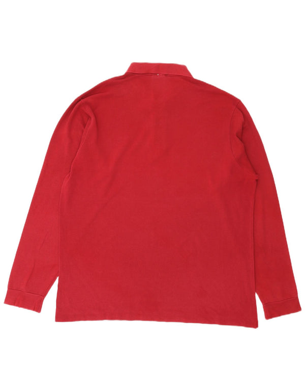 Lacoste Polo à manches longues pour homme Taille 6 XL Coton bordeaux