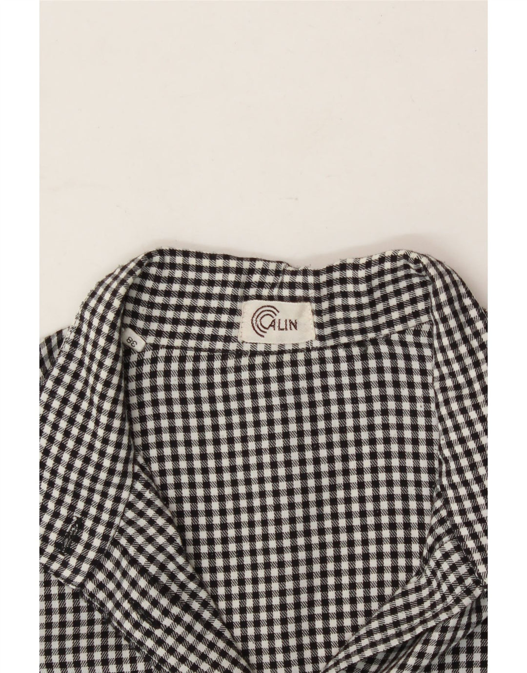 VINTAGE Womens Flannel Shirt EU 38 Medium Black Gingham Vintage Vintage and Second-Hand Vintage from Messina Hembry 