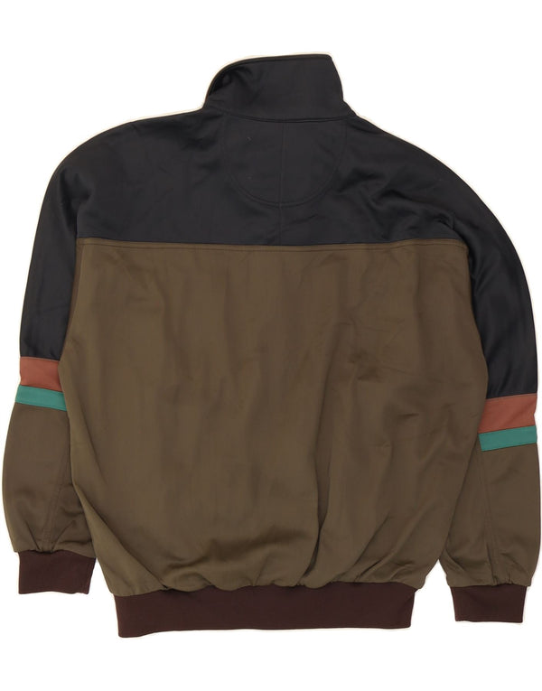 Giacca da tuta vintage ASICS da uomo IT 48 Colorblock verde medio