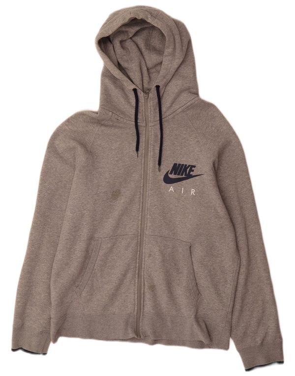 Felpa con cappuccio e zip Nike Air Regular Fit da uomo XL in cotone grigio sportivo