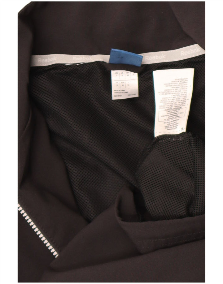 Reebok Mens Tracksuit Top Jacket Small Black Colourblock Polyester