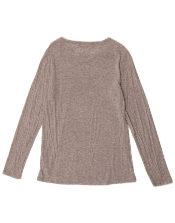 Marks & Spencer Γυναικείο τοπ μακρυμάνικο UK 14 Medium Grey Modal