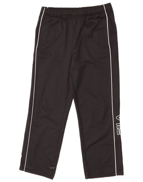 Fila Mens Graphic Tracksuit Trousers Medium  Black Striped Polyester
