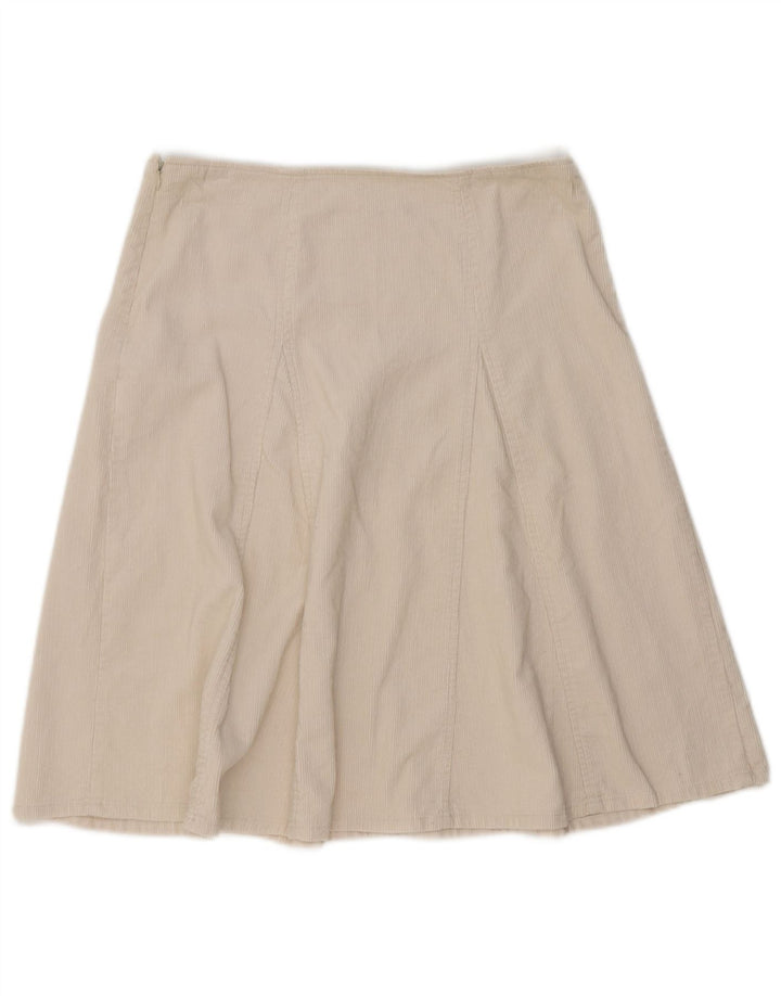 Zara Womens Corduroy Skirt Medium W32 White