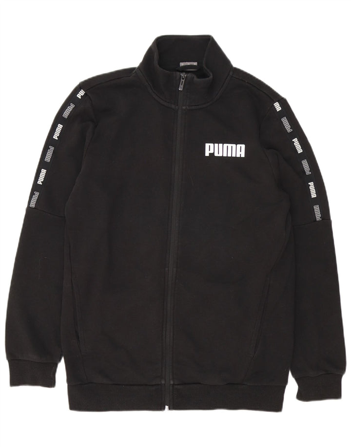 PUMA Mens Graphic Tracksuit Top Jacket Small Black