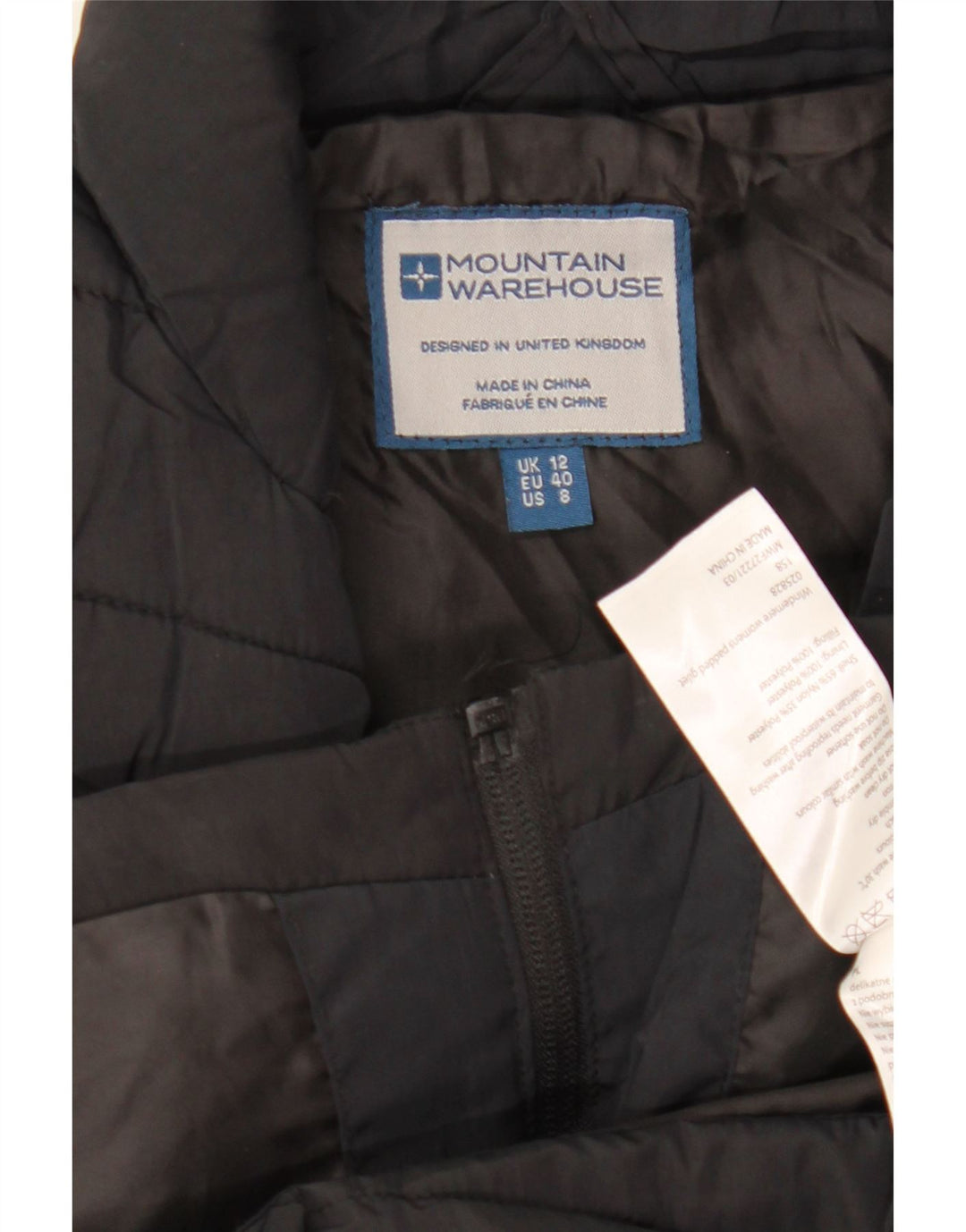 Mountain Warehouse Womens Padded Gilet UK 12 Medium Black Nylon
