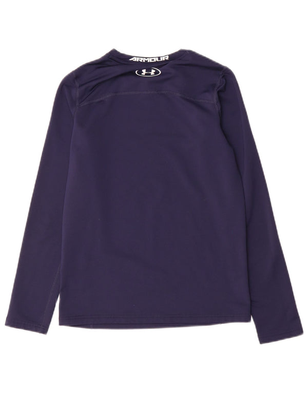 Under Armour Boys Grafisk Top Langærmet 11-12 År Large Navy Blue