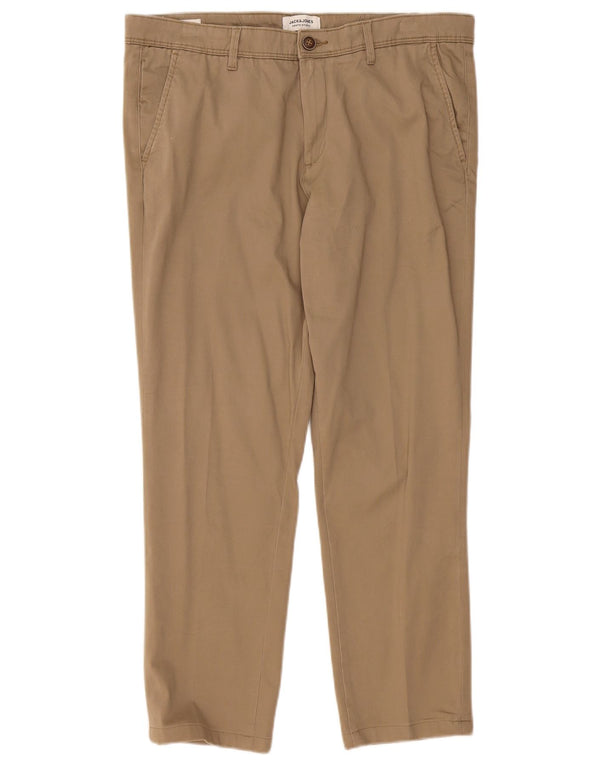 Jack & Jones Mens Slim Chino Pantalones W36 L27 Algodón Beige