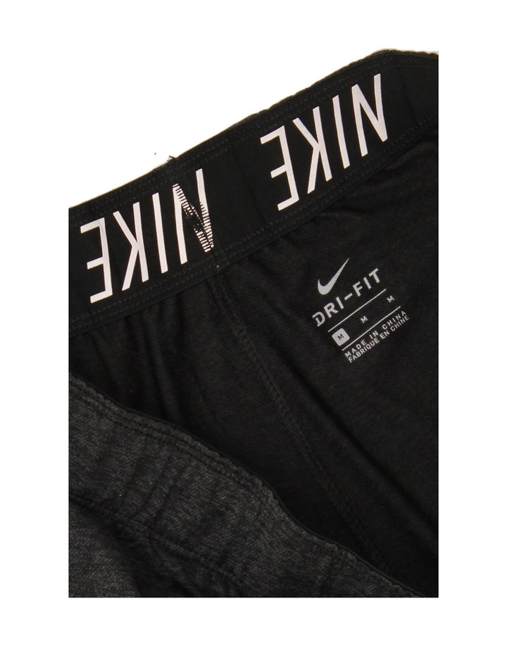NIKE Womens Dri Fit Graphic Sport Shorts UK 14 Medium Black Polyester Vintage Nike and Second-Hand Nike from Messina Hembry 