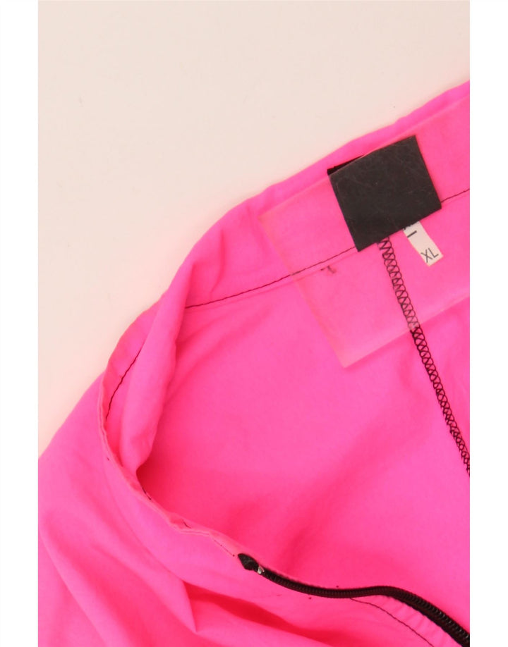 VINTAGE Mens Rain Jacket UK 42 XL Pink Geometric Polyester Vintage Vintage and Second-Hand Vintage from Messina Hembry 