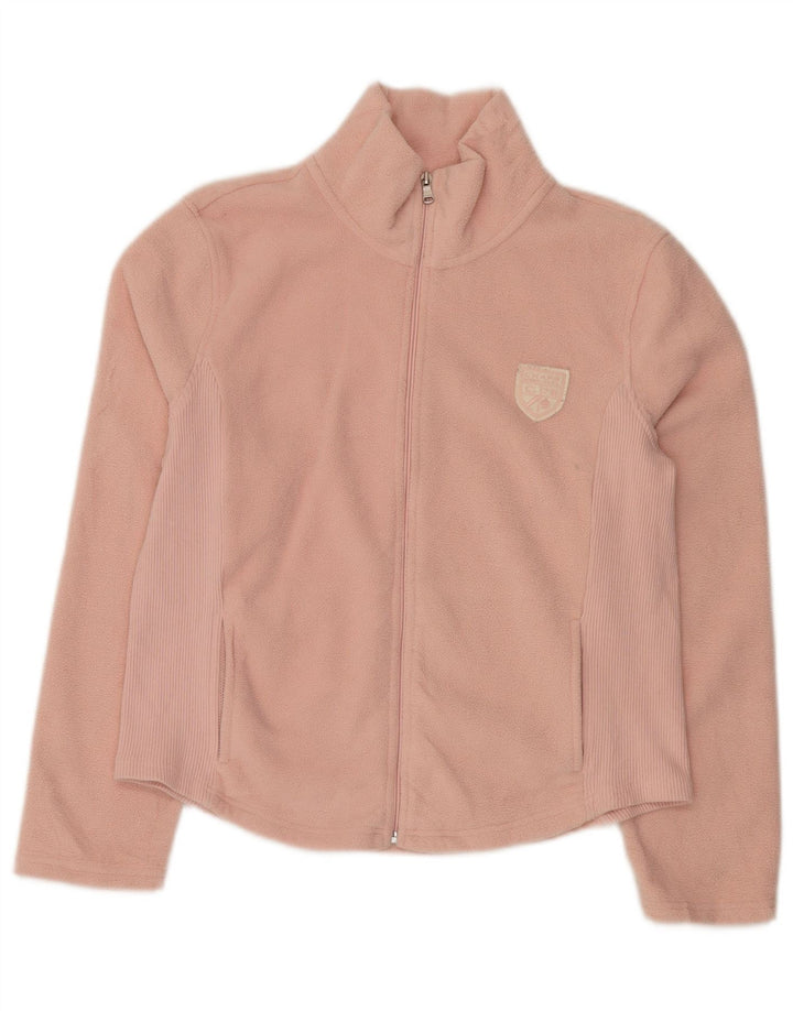 CHAPS Womens Fleece Jacket UK 16 Large Pink Polyester