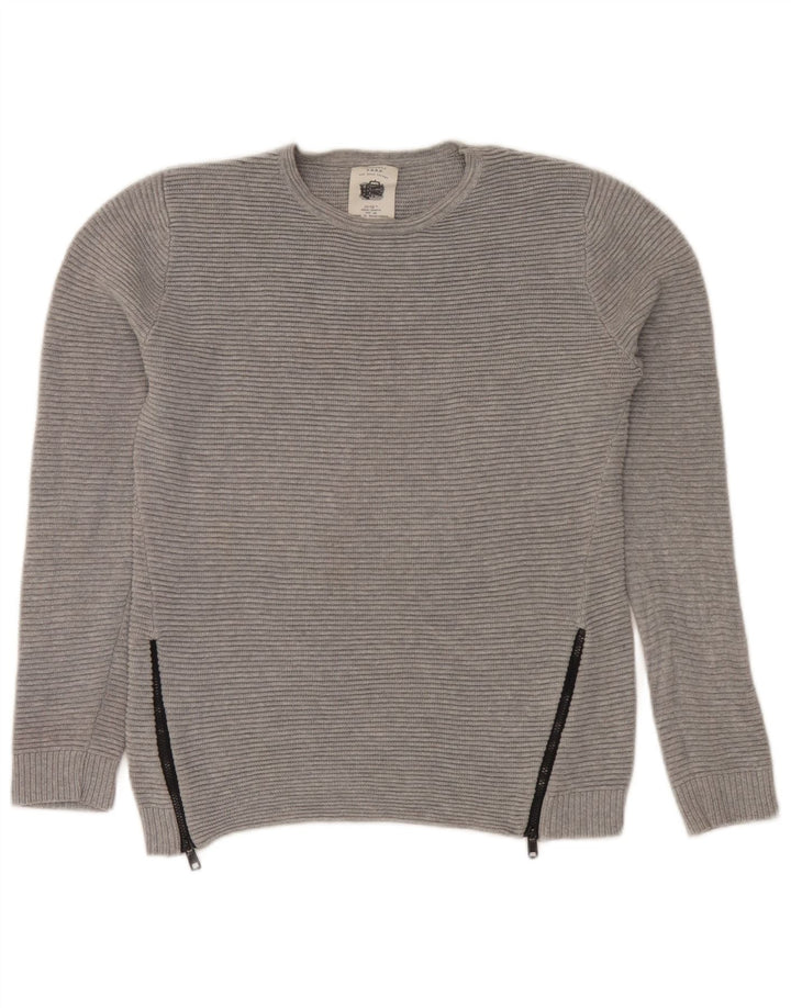 Zara Boys Crew Neck Jumper Sweater 11-12 Years Grey