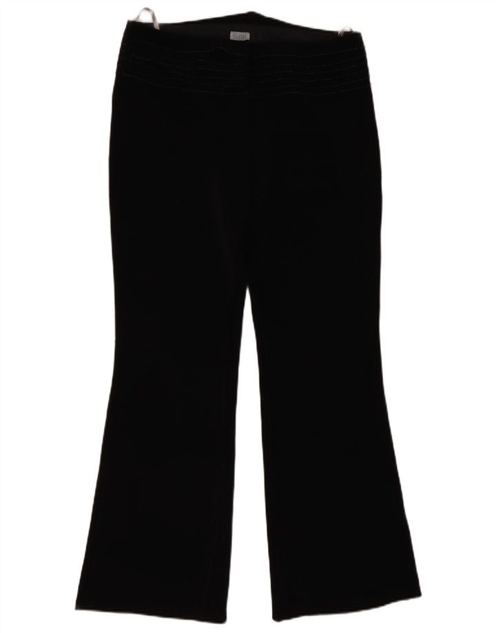 OASIS Womens Bootcut Casual Trousers UK 12 Medium W32 L30  Black Polyester
