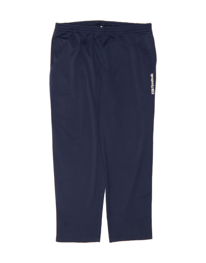 REEBOK Mens Tracksuit Trousers Large Navy Blue Polyester Vintage Reebok and Second-Hand Reebok from Messina Hembry 