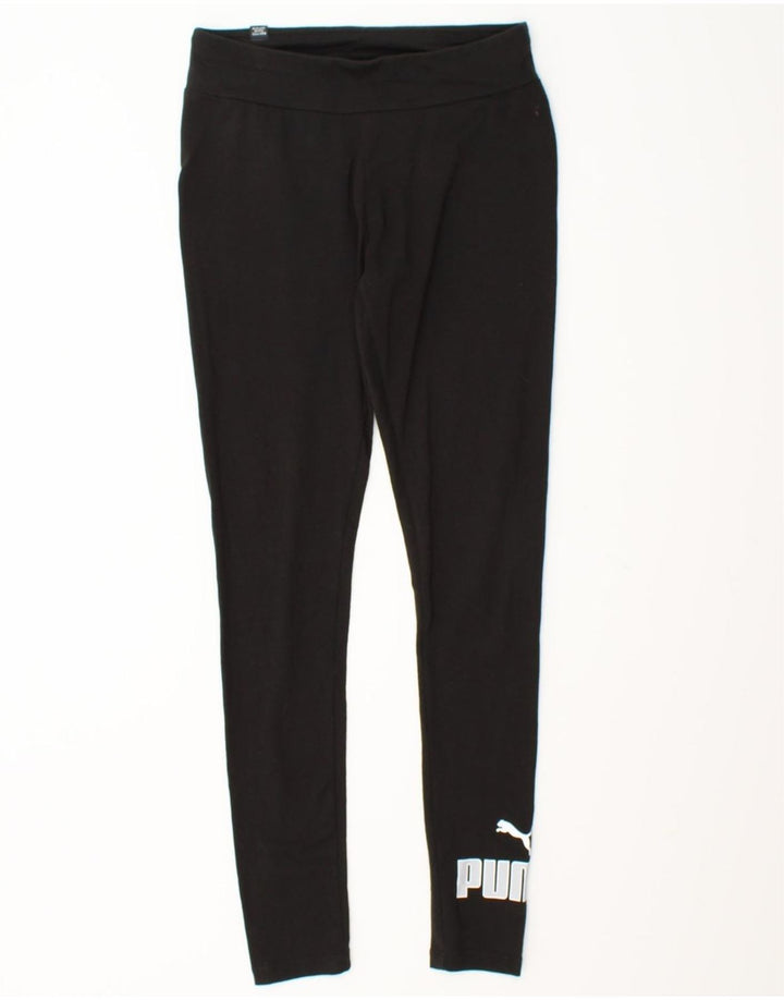 PUMA Womens Graphic Leggings UK 10 Small  Black Vintage Puma and Second-Hand Puma from Messina Hembry 