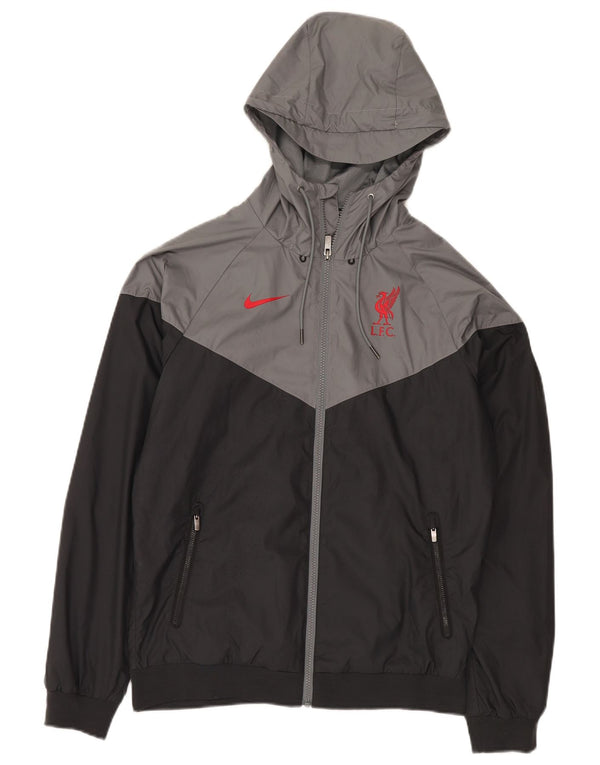 Nike Mens Liverpool Zip Hoodie Sweater Small Black Colourblock Polyester