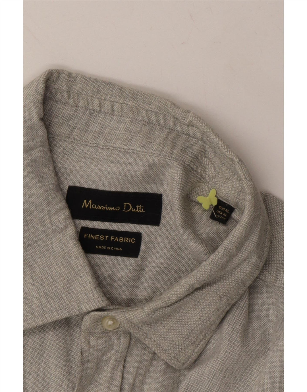 MASSIMO DUTTI Mens Shirt XL Grey Cotton Vintage Massimo Dutti and Second-Hand Massimo Dutti from Messina Hembry 