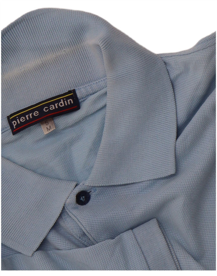 PIERRE CARDIN Mens Polo Shirt Medium Blue Cotton