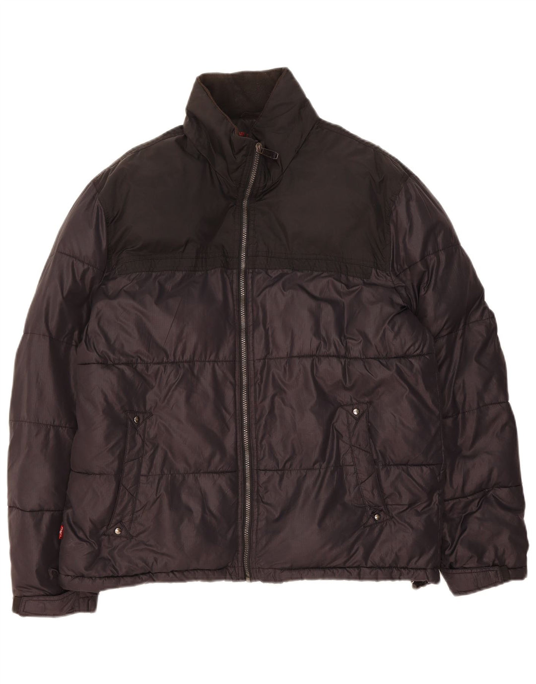 LEVI'S Mens Padded Jacket UK 40 Large Black Colourblock Polyamide