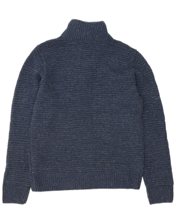 Fat Face Pull Col Zippé Homme Bleu Moyen Acrylique