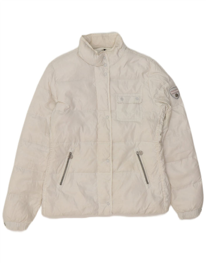 CHAMPION Womens Padded Jacket UK 14 Medium White