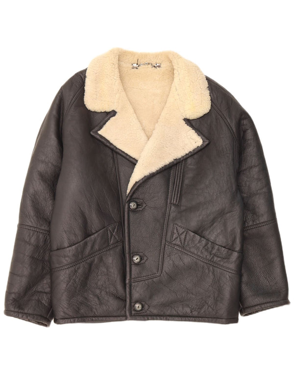 Pierre Cardin Ανδρικό Shearling Jacket IT 48 Medium Black Leather