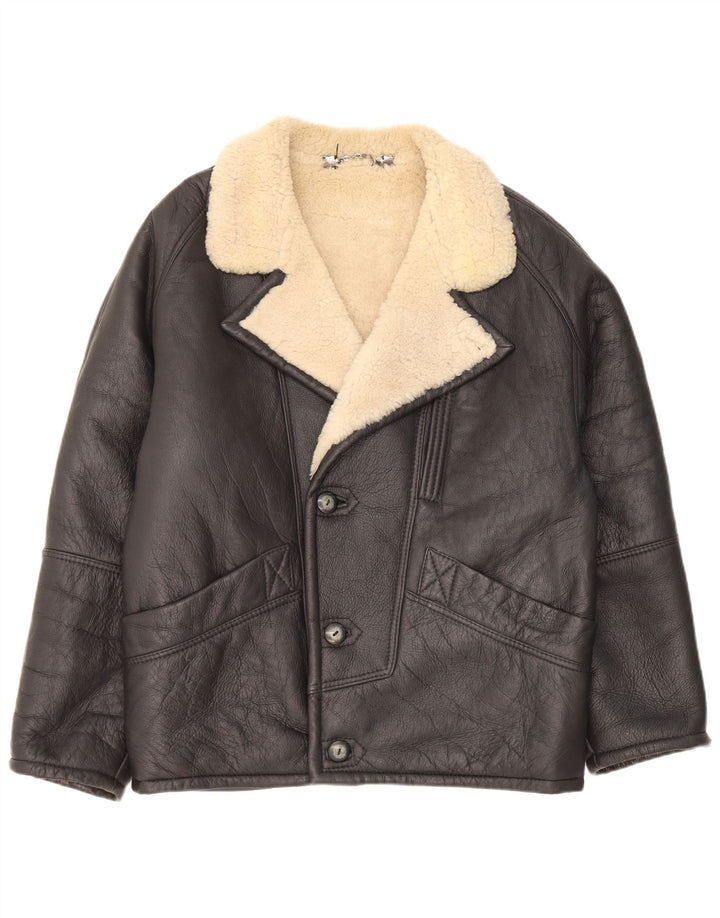 Pierre Cardin Ανδρικό Shearling Jacket IT 48 Medium Black Leather