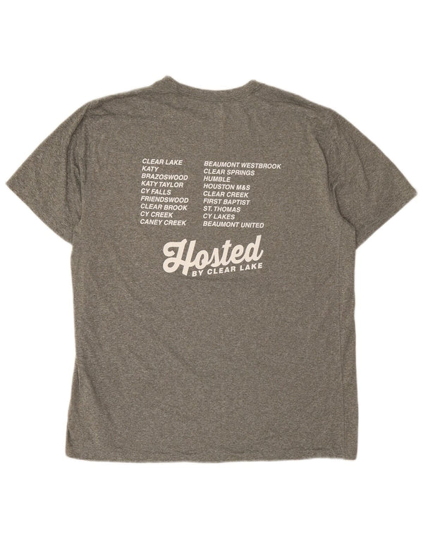 T-shirt grafica Nike Dri Fit da uomo XL in poliestere grigio