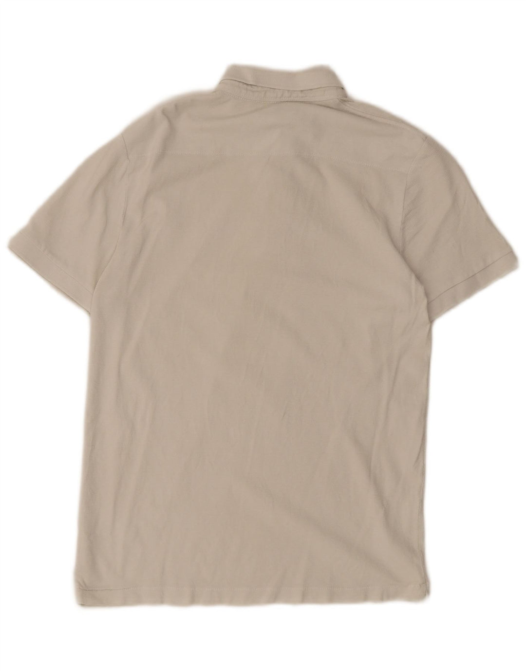 FRENCH CONNECTION Mens Regular Fit Polo Shirt Small Off White Cotton