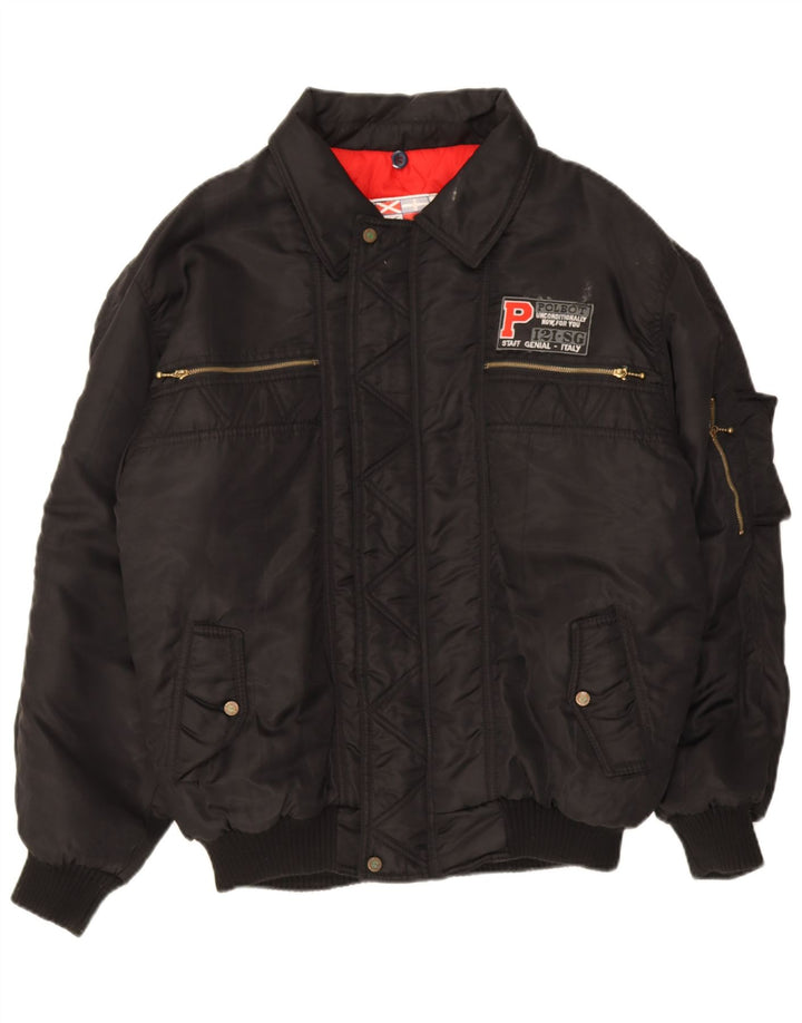 Polbot Herre Polstret Bomber Jacket UK 42 XL Sort Polyamid
