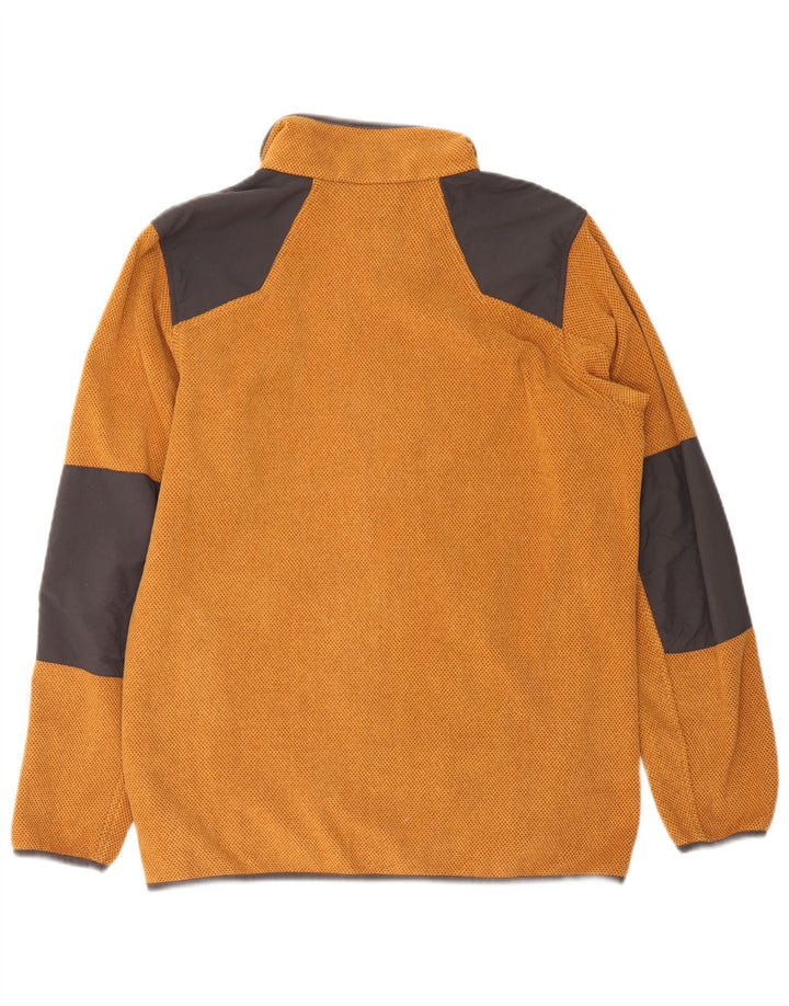 Columbia Mens Fleece Jacket Medium Orange Colourblock Polyester