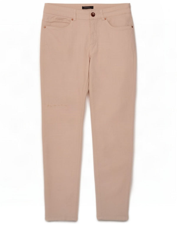 Pantaloni casual slim fit da donna Esprit UK 10 Small W27 L27 Rosa Cotone