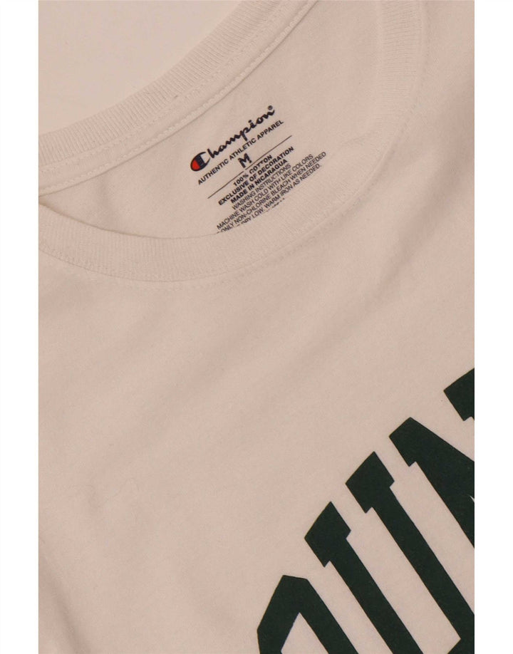 Champion T-Shirt Graphique Homme Blanc Moyen Coton