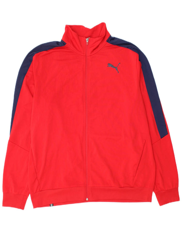 Puma Veste de Survêtement Homme XL Rouge Colorblock Polyester