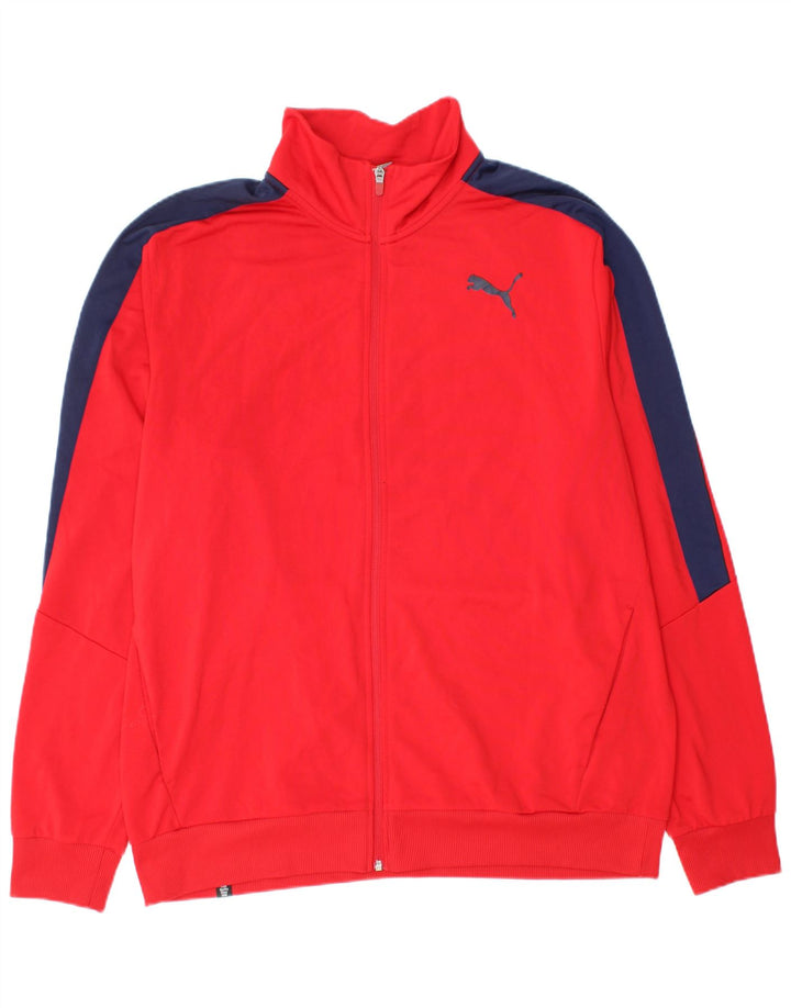 Puma Veste de Survêtement Homme XL Rouge Colorblock Polyester
