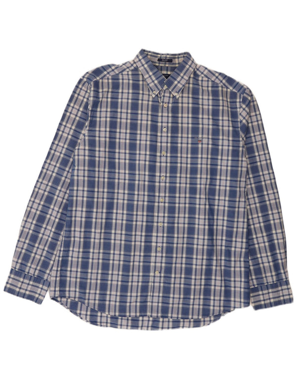 Koszula męska Gant, rozmiar 45/46 18 2XL, bawełniana niebieska kratka